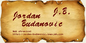 Jordan Budanović vizit kartica